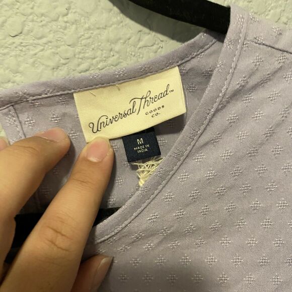 Universal Thread Lilac Ruffle Long Sleeve Ruffle Dress Size Medium - Picture 3 of 8